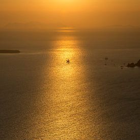 Bateau dans la lumiere d'or sur Barbara Brolsma