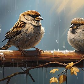 Œuvre d'art représentant un oiseau sur Peintures accrocheuses