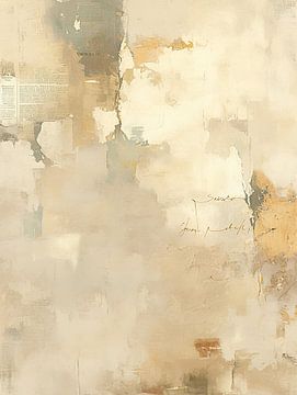 Abstract Beige | Abstract Beige Kunst van Kunst Kriebels