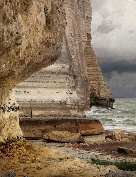 Rocky Shore near Étretat, Johann Wilhelm Schirmer by Masterful Masters