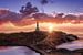 Insel Menorca mit Leuchtturm und Sonnenaufgang am Meer. von Voss Fine Art Fotografie