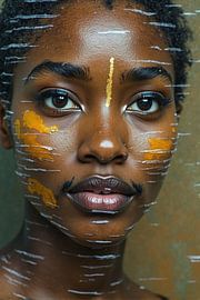 Golden Shadow - Mystical Portrait of Light and Dark by Kleurenrijk