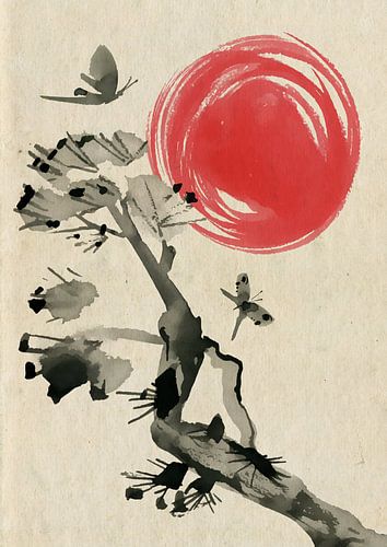 Vlinders op de bloesemtak