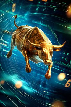 Golden Bull in digital commerce by Poster Art Shop
