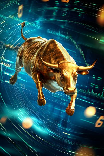 Bulle d'or du commerce numérique par Poster Art Shop