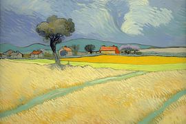 Landschaft mit Baum im van Gogh-Stil_Landschaft