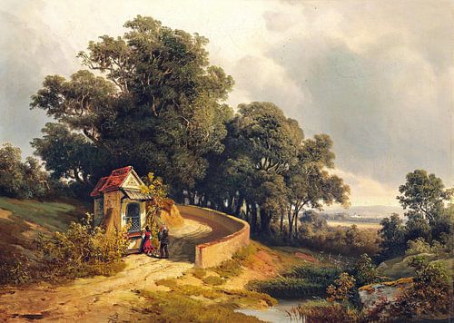 Franz Barbarini, De kapel langs de weg, 1870