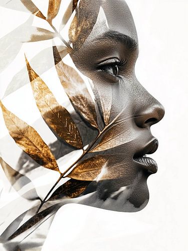 La symbiose de la nature et de l'identité dans un portrait éthéré