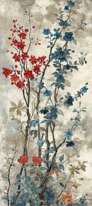 Blumen-Kunstwerk | Verspielte Blumenzweige