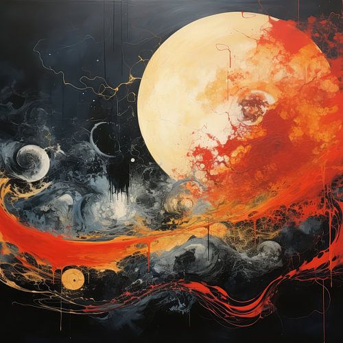 Bizarre Abstract surreal background of colours and shapes