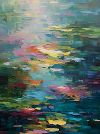 Seerosen auf dem Wasser von Lina van Oers