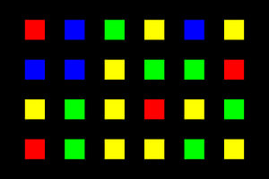 Verschachtelt | Mittig | 06x04 | N=01 | Random #04 | RGBY