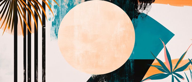 Geometric composition with palm shapes by Poster Art Shop