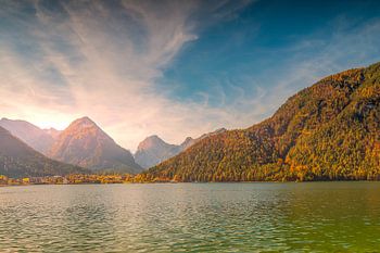 Aussicht über den Bergen beim Achensee Tirol, österreich