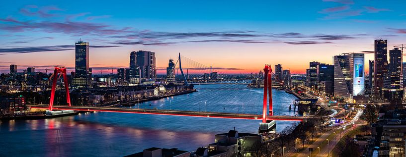 Rotterdam Skyline Maasbruggen par Midi010 Fotografie
