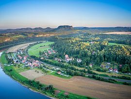 Saksisch Zwitserland - Uitzicht vanaf het uitzichtspunt Bastei van t.ART