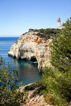 Boat from the cave - Algarve by Rachel Mein