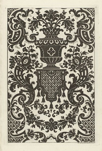 Daniel Marot - Motif noir et blanc par Creativity Building