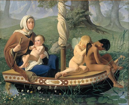 Ditlev Blunck - Kindertijd. uit de serie de vier tijdperken van de mens - 1845 (1/4)