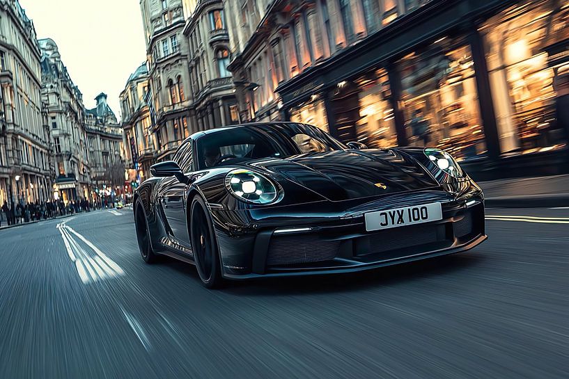 A black Porsche 911 GT3 by PixelPrestige