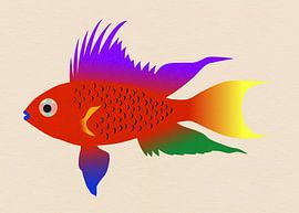 Buntbarsch Hell by Rosi Feist