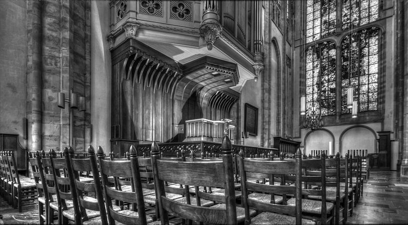 Interior of Cathedral by Gerbrand  Langenberg