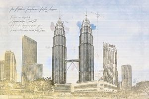 Petronas Torens, Kuala Lumpur van Theodor Decker