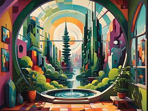 Vision d'une ville utopique du futur