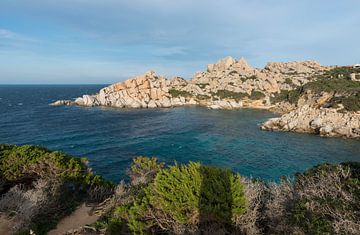 capo testa teresa di gallura , with rocks and blue sea on the italian island of sardinia by ChrisWillemsen