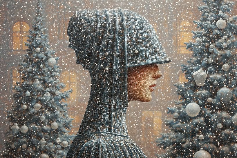 Woman Profile | Hat Full of Ornaments by ARTEO Paintings