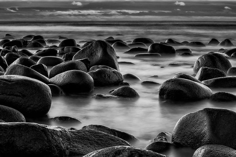 Pebble rocks at the coast of Norway by Dieter Meyrl