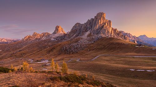 Een zonsopkomst bij Passo di Giau Italië