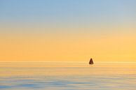 A sailing ship on the IJsselmeer during sunset by Bas Meelker thumbnail