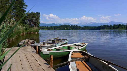 Zomerse idylle aan het meer in de Allgäu