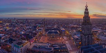 Groningen Twilight: A Symphony of Light and Life by Peter Wiersema