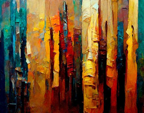 An abstract forest on a warm autumn day.  Part 2