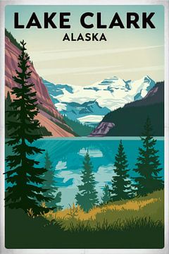 Clark-meer, Alaska van Poster Art Shop