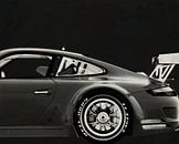Porsche GT3 RS Cup 2008 Schwarz-Weiß von Jan Keteleer Miniaturansicht