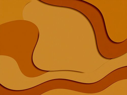 Minimal Art. Relief art in earthy tones: Ochre Yellow and Warm Brown