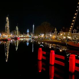 Lemmer bij nacht van Sjoerd de Hoop