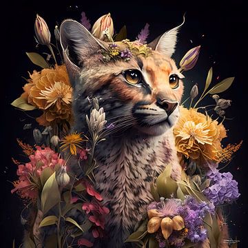 predator with flowers by Gelissen Artworks