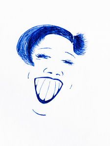 Zeichnung Lächelnden Frau