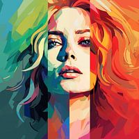 Abstract woman in colours