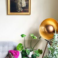 Klantfoto: Meisje in witte kimono, Breitner, op canvas