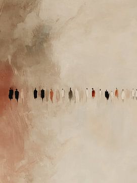 Abstract minimalism "You are never alone" by Japandi Art Studio