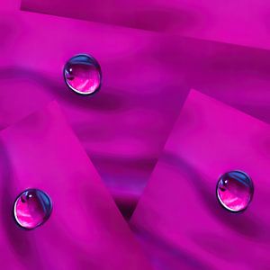 Druppels fuchsia roze van Klaartje Majoor