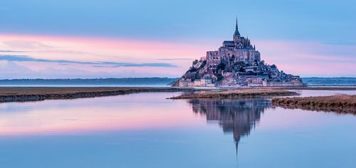 Mont Saint-Michel, in France, in the morning light.
