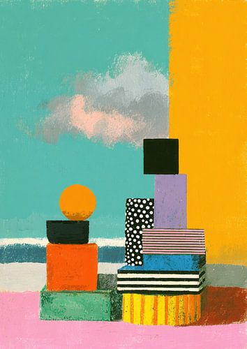 Stilleven in Matisse-stijl - Kleurrijke gouache