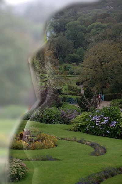 Woman in landscape by Cor Heijnen