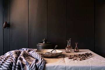 Old Dutch still life with pewter and glass by Affect Fotografie
